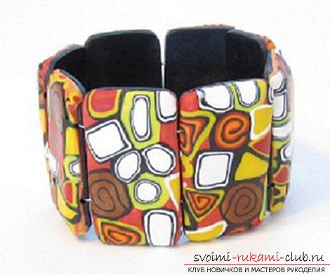 How to create a bracelet of polymer clay with your own hands, master class with a photo .. Photo # 10