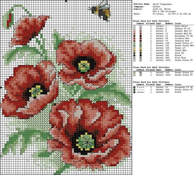 Cross-stitch embroidery of various colors by free schemes. Photo №8
