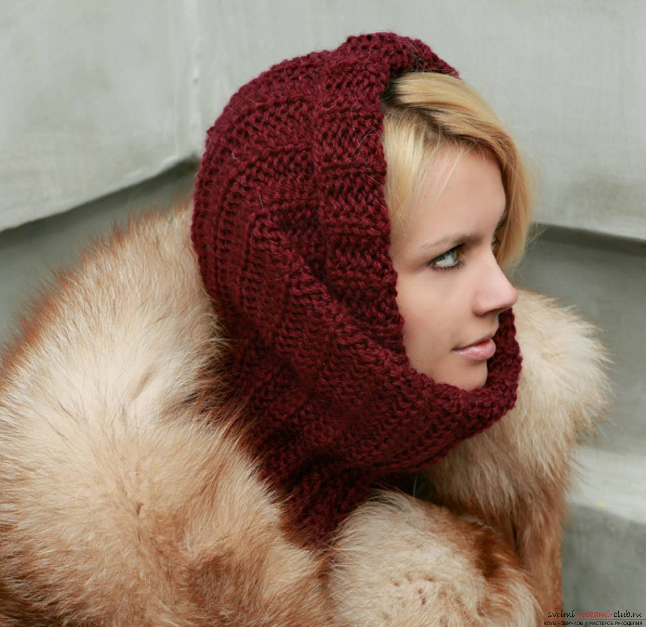 knitted knitting scarf for women. Photo №5