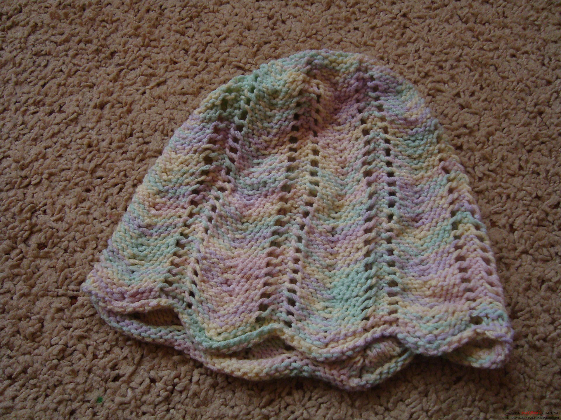 Photo to a lesson on knitting a summer cap for a girl. Photo №5