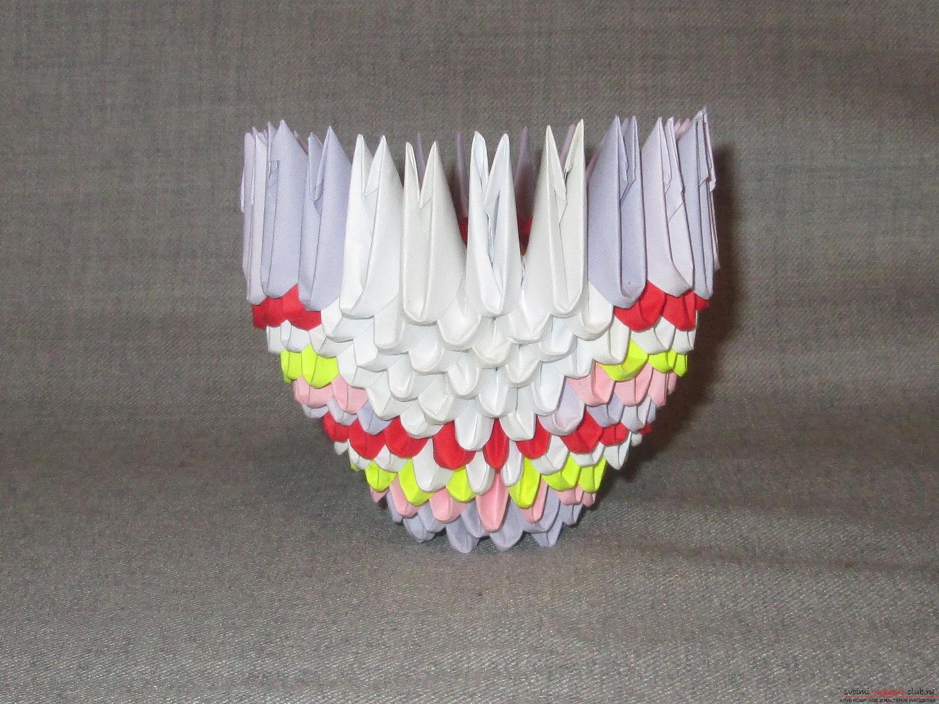 Als je wilt leren hoe je modulaire origami maakt, kijk dan eens naar onze masterclass .. Foto №11