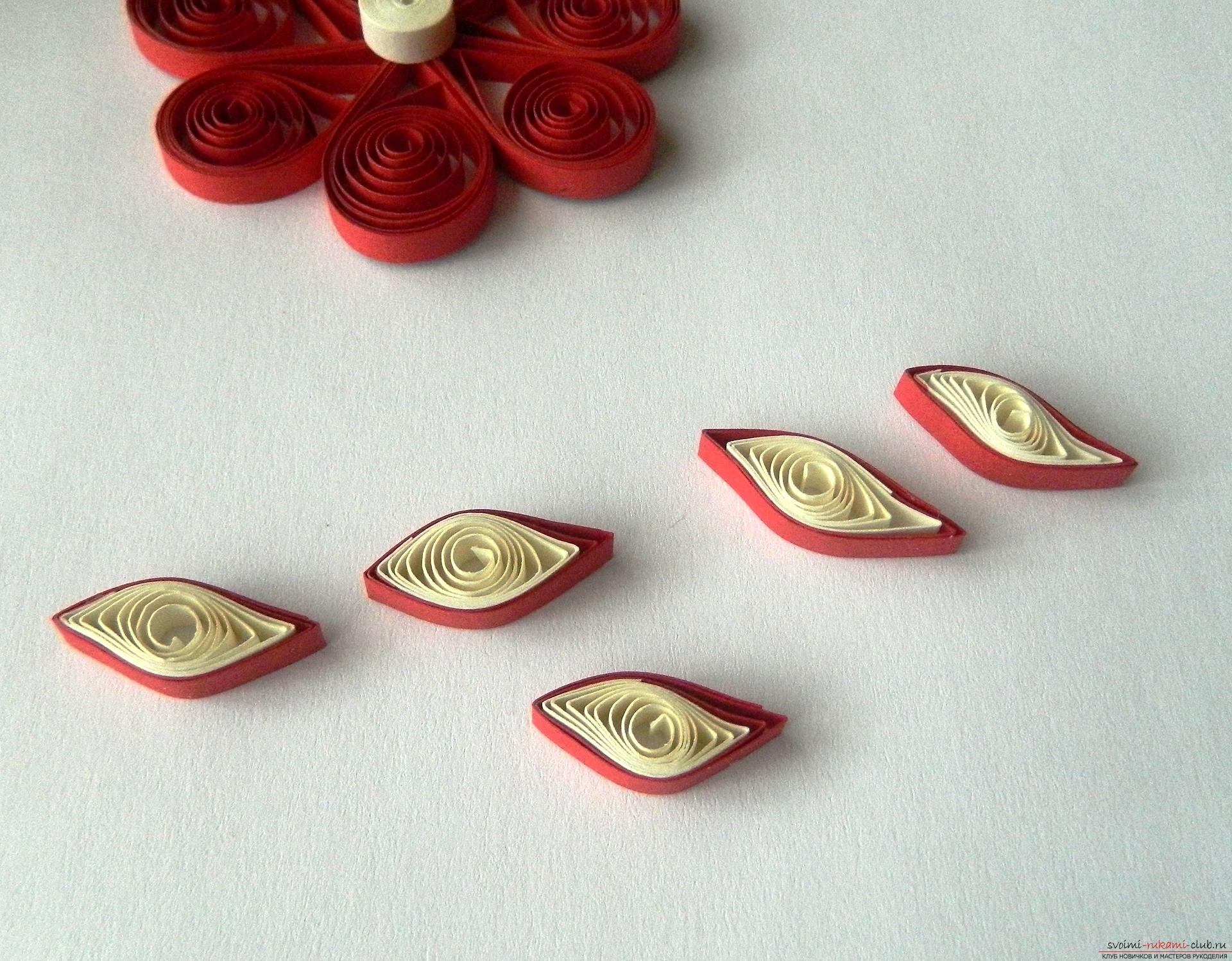 From this detailed master class with a photo you will learn how to create a quilling postcard .. Photo # 17