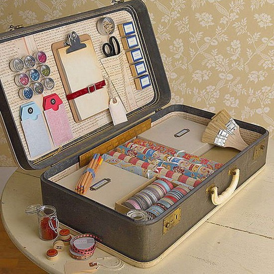DIY do-it-yourself carry case from an old suitcase