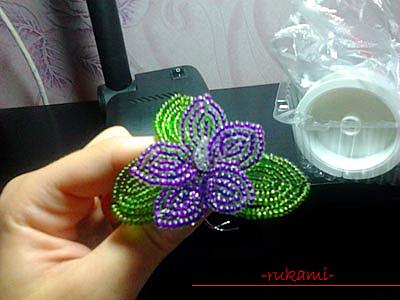 How to weave wisteria from beads, step-by-step photos and a description of the wickerwork of Japanese and Chinese wisteria in loop technique, tips on decorating crafts. Picture №10