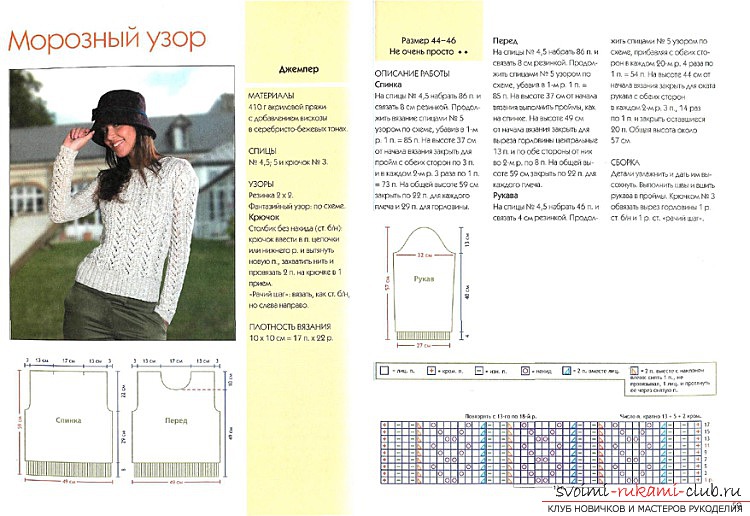 Knitting sweaters, charts and descriptions. Photo №6
