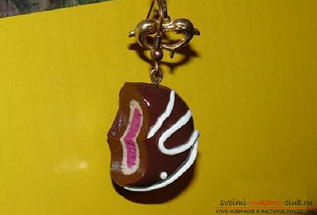 Earrings made of polymer clay with their own hands. Photo Number 9