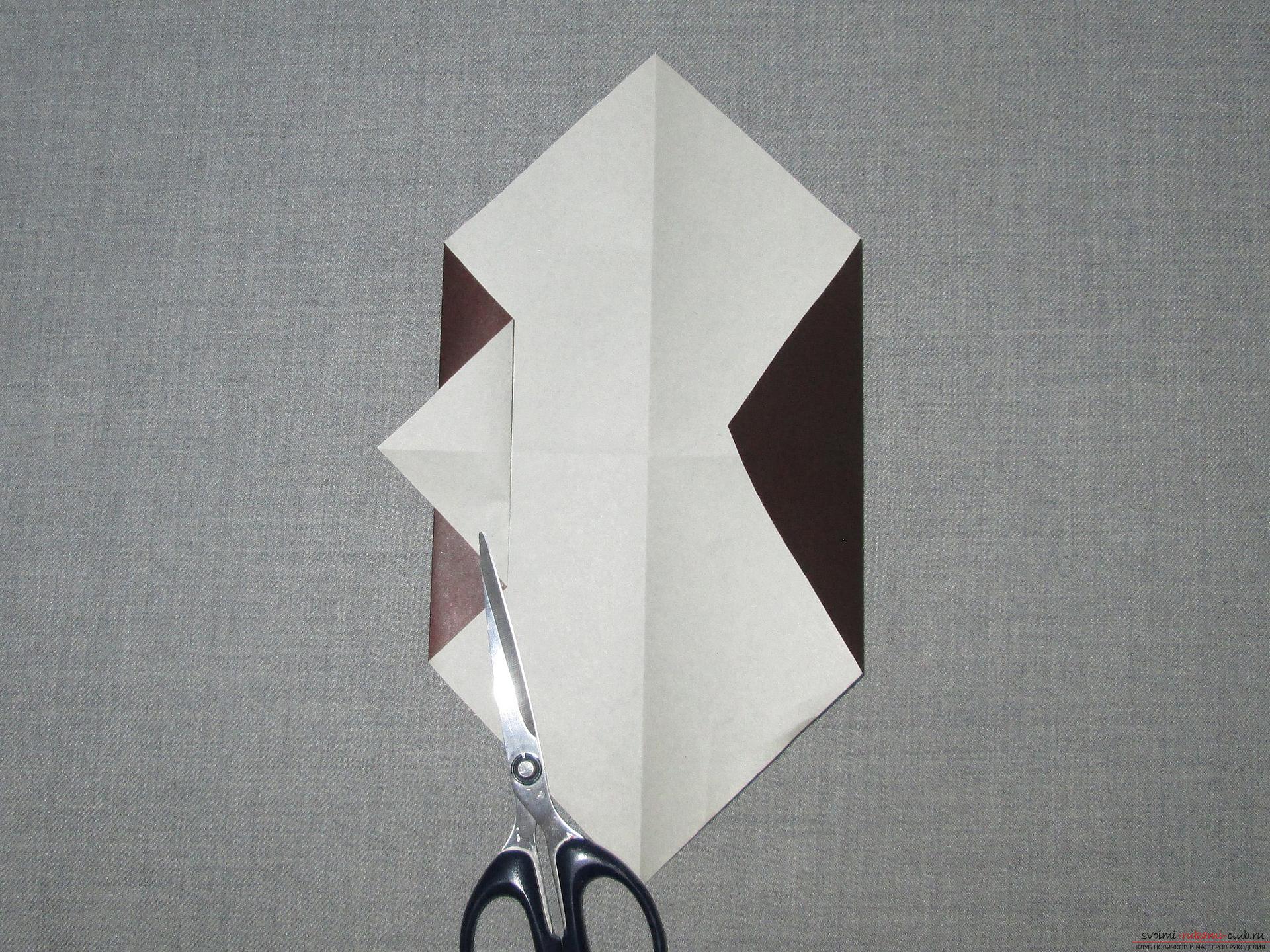 Този подробен майсторски клас с снимка и описание ще ви научи как да направите оригами за начинаещи - оригами куче от хартия .. Снимка # 5
