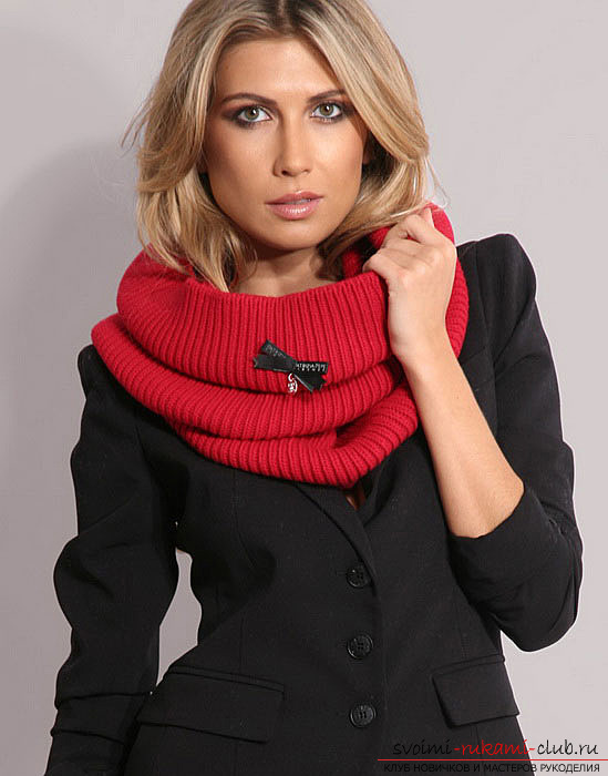 knitted knitted scarf for women. Photo №5