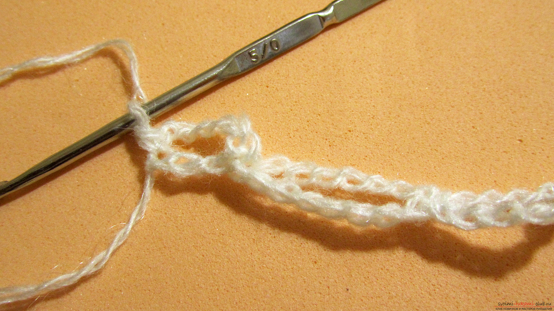 The master class is dedicated to knitting a beautiful stitch with a crochet. Photo №7