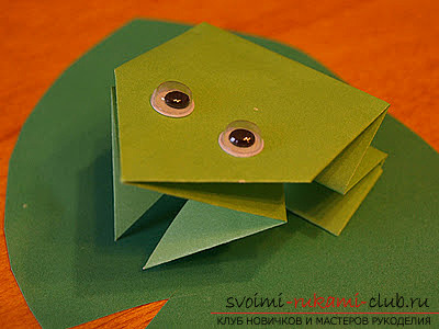 How to make an origami-frog made of paper. Lesson and photos for free .. Picture №1