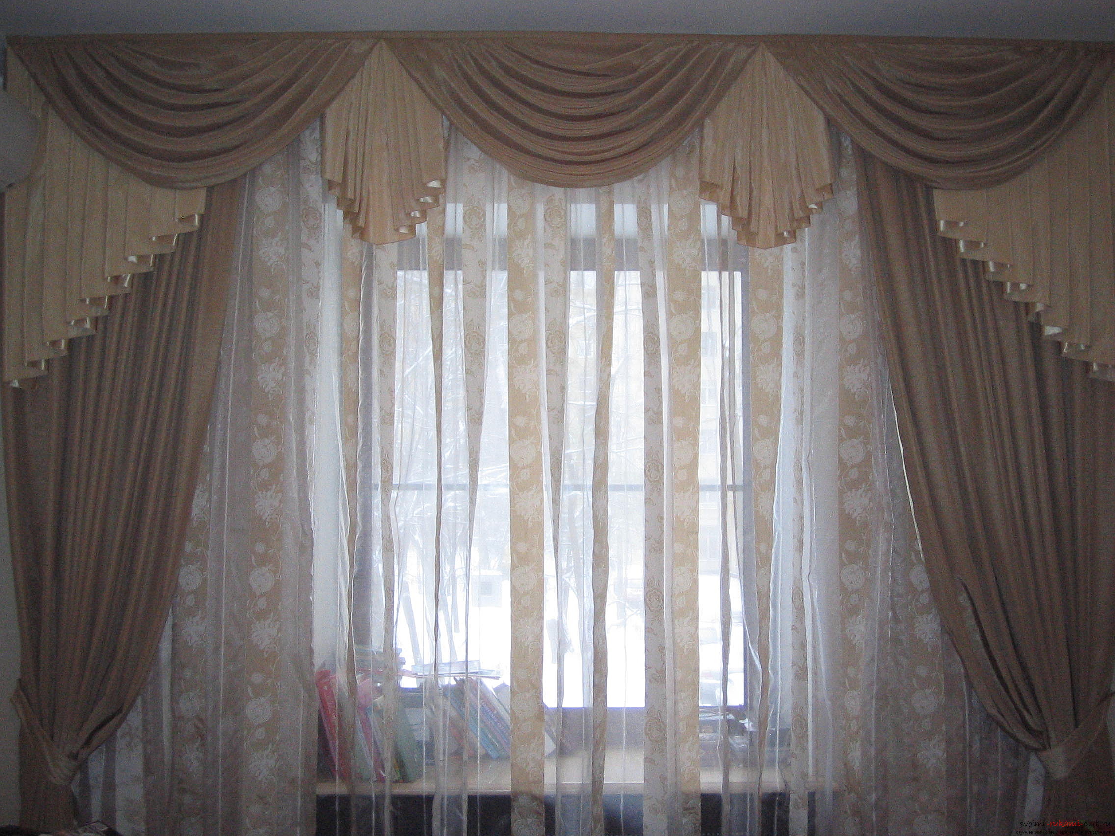 curtains for the bedroom with their own hands. Photo №5