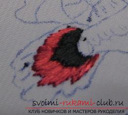 Embroidery with Chinese poppy on the scheme. Photo №6