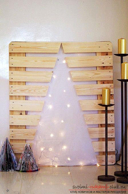 Christmas tree with their own hands, Christmas tree of paper, Christmas tree of cloth, how to make a New Year tree, tips, recommendations, step-by-step photos .. Photo # 9