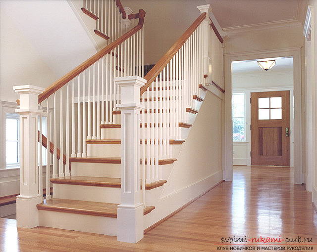 Installation of various types of stairs in a private house with their own hands. Photo №1