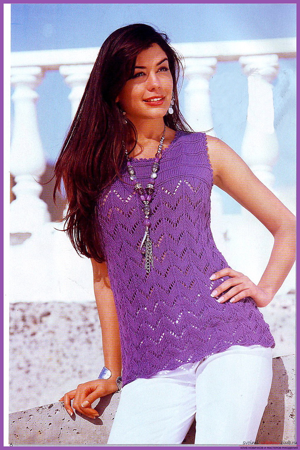 knitted sleeveless sleeveless for an energetic woman. Picture №3