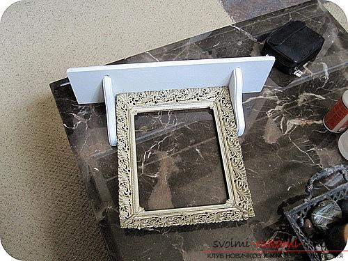 A lesson on making frames for jewelry from the elements of old furniture with their own hands .. Photo №6