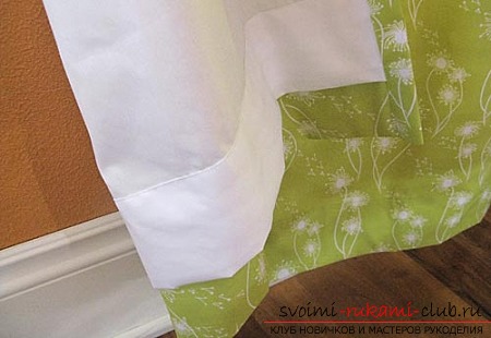 step-by-step photoinstruction to create bright curtains for the kitchen with your own hands. Photo Number 14