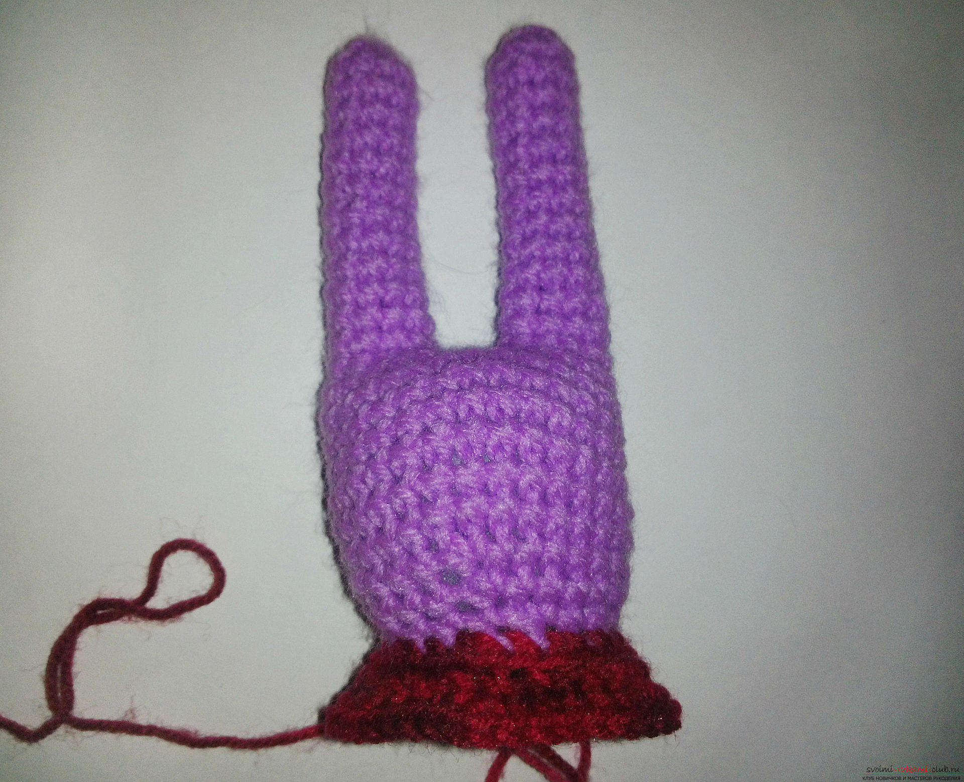 The master class will teach how to crochet a bunny that looks like a knitted hare Tanya Orobets. Photo №4