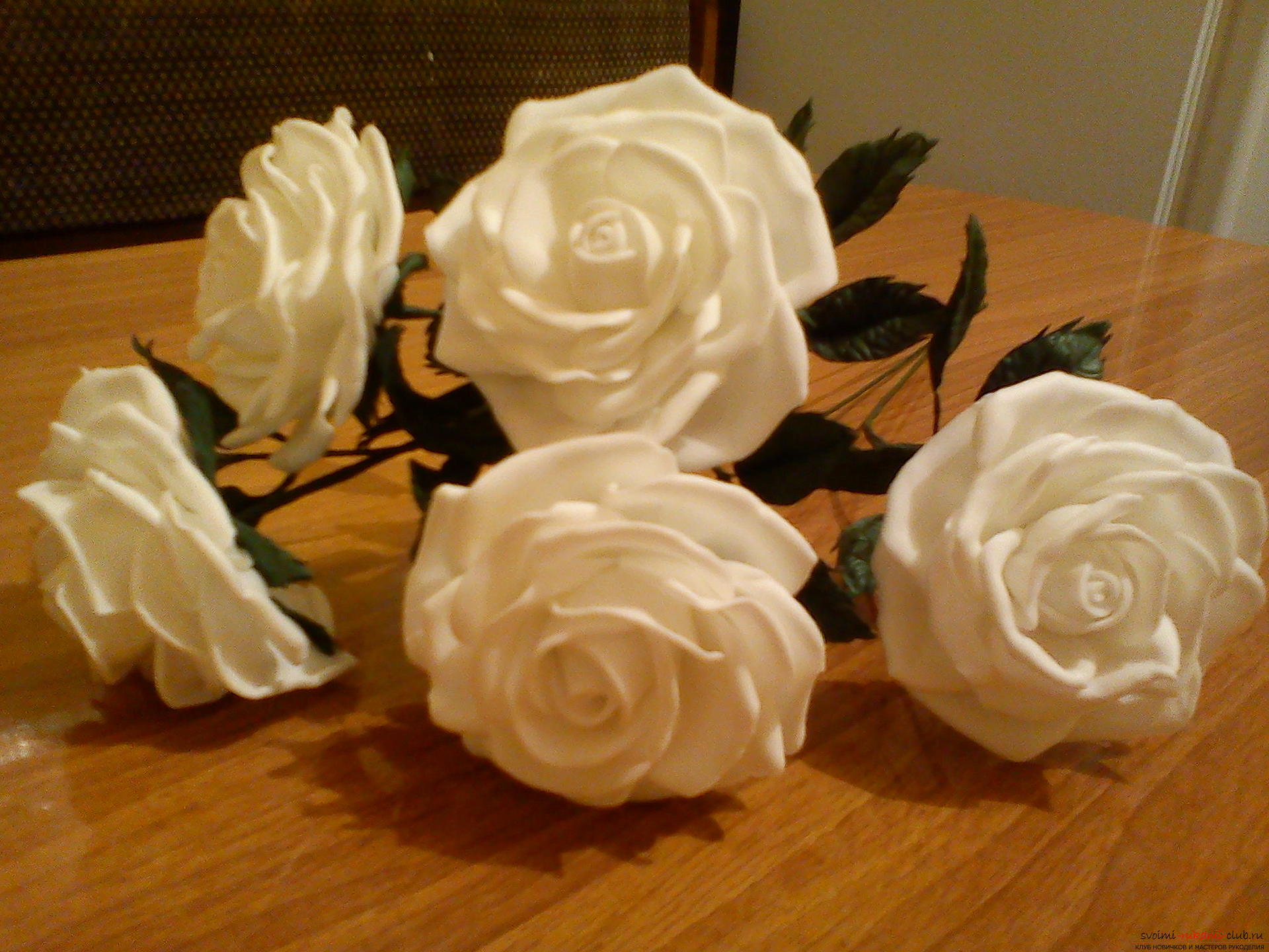 Троянди з зефірного фоамірана. фото №2