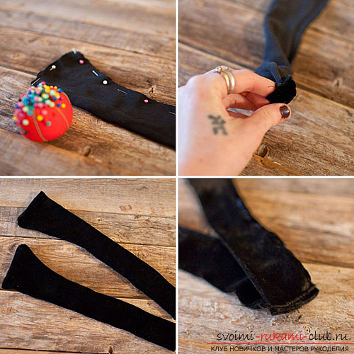 How to make a beautiful bow tie for a girl. A visual lesson of creating clothes for a teenage girl .. Photo # 5