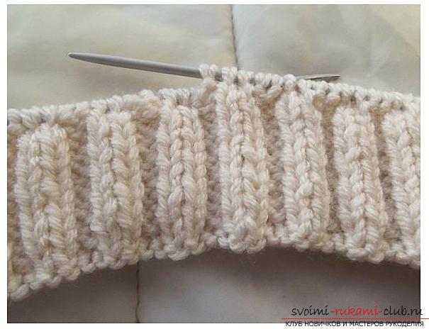 How to tie berets with knitting needles, detailed photos and job description, several models with a delicate and dense pattern, knitting on circular, stocking and regular knitting needles. Photo # 2