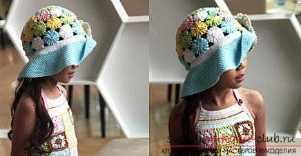 How to tie a bright crochet hat for a child - methods of knitting hats for children. Photo №5