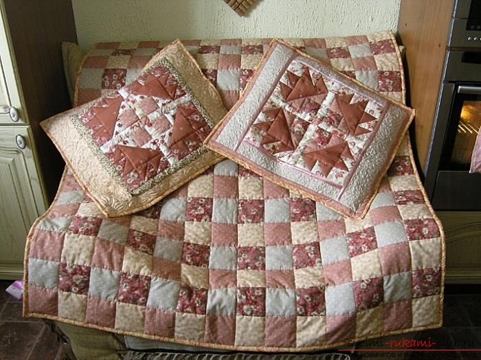 Technology of the kind of needlework of patchwork sewing. Photo №7