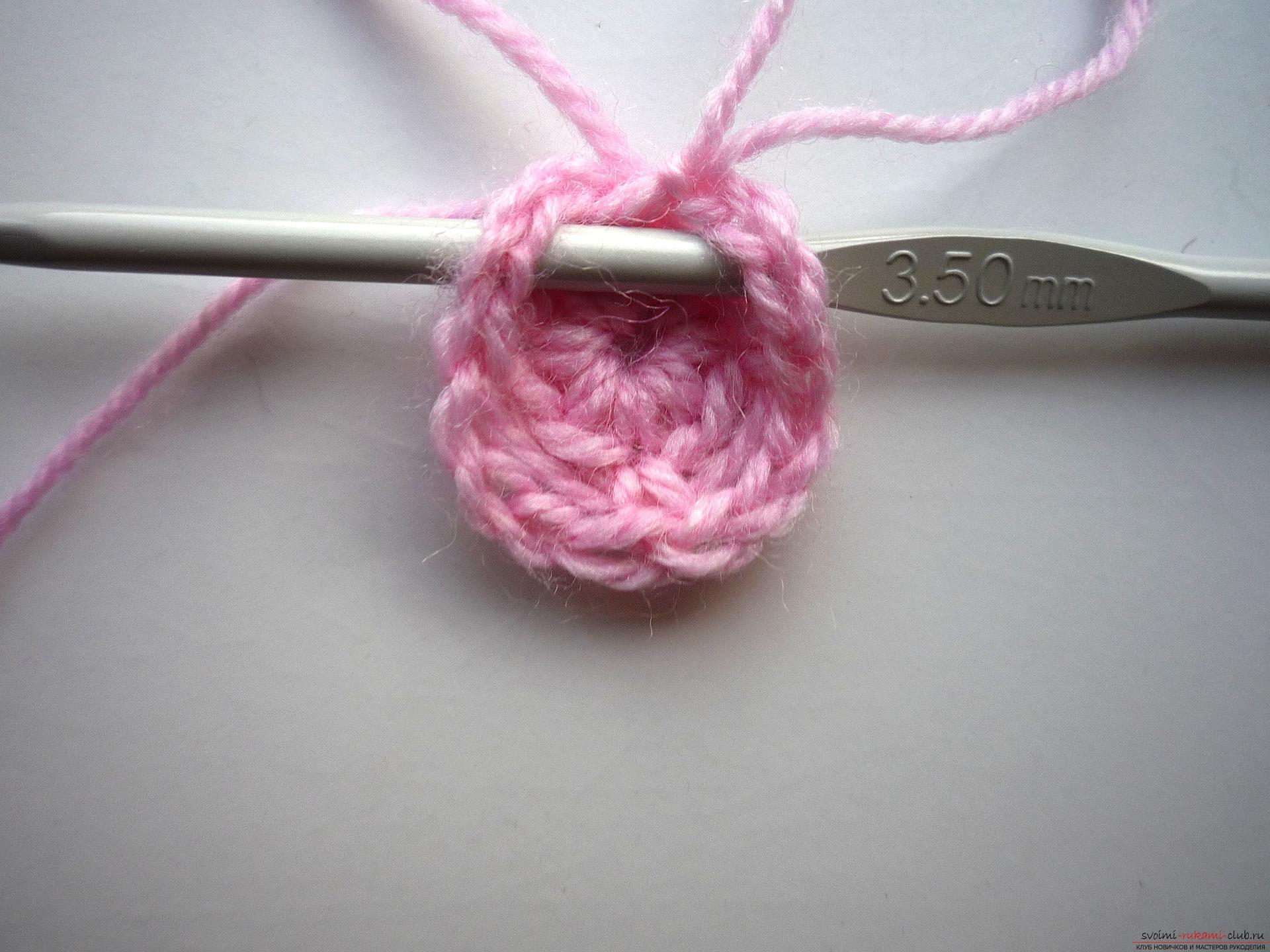 This master class of crocheting contains a crochet flower scheme for a plaid .. Photo # 4
