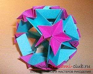Free master classes on creating modular origami balls, step-by-step photos and description .. Photo №68