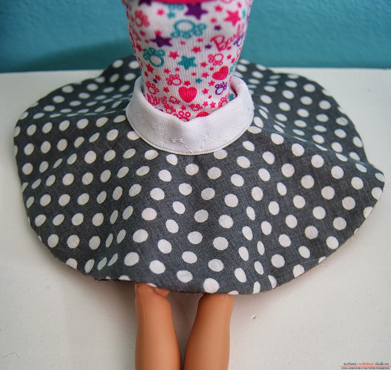 Skirt-sol for Barbie, which can be turned out - and there will be another pattern. How is a skirt turned for a doll? Photo №1