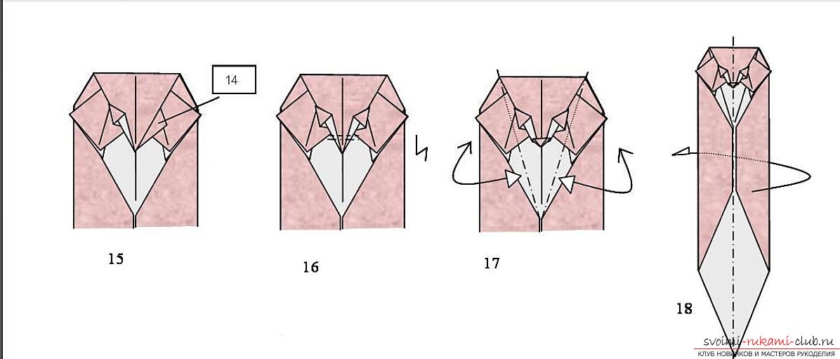 Simple schemes for the addition of cats in the technique of origami. Photo №6