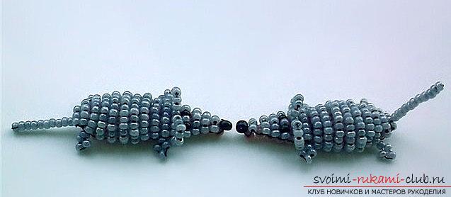 A lesson of crafting animals from beads for beginners by schemes, weaving from beads. Picture №3