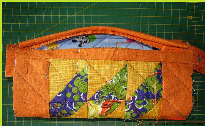 Sewing a pencil case using the Japanese patchwork technique. Photo number 15