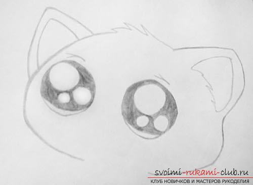 Master class in drawing a cat with a pencil. Picture №3