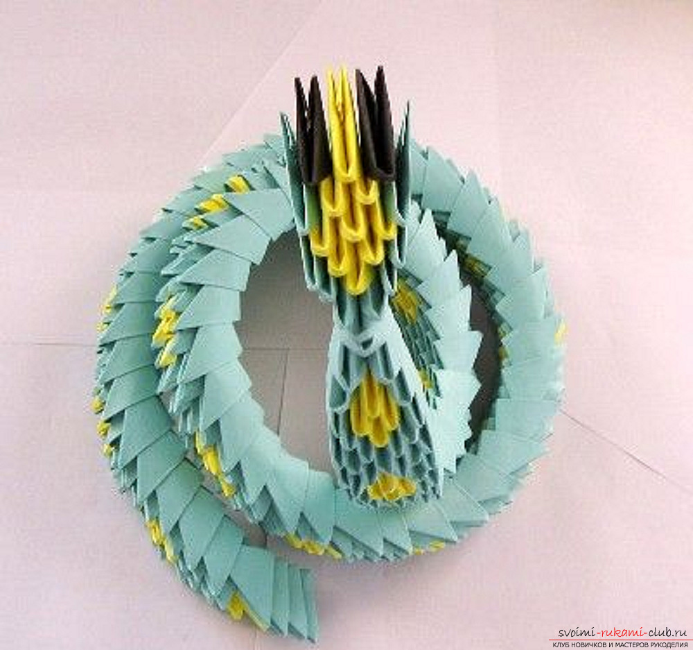 modular origami snake. Photo №46