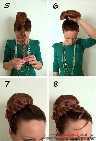 Masterclasses to create fashionable hairstyles on medium-length hair with their own hands for 5 minutes. Photo №4