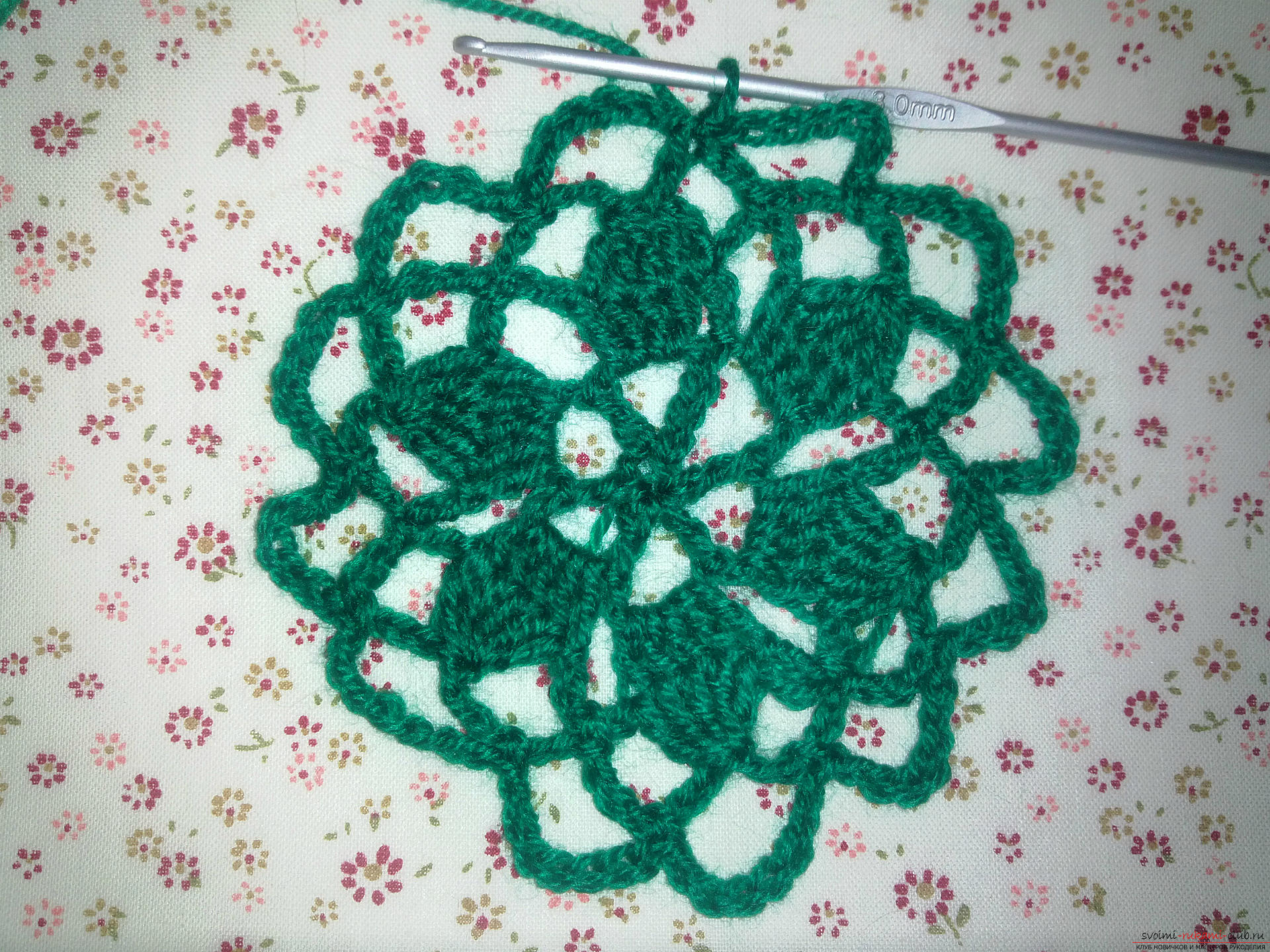 Master class crochet step-by-step and with the photo will teach the creation of crocheted napkins. Photo №7