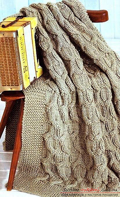 Interesting scheme knitting plaid knitting needles. Photo №1