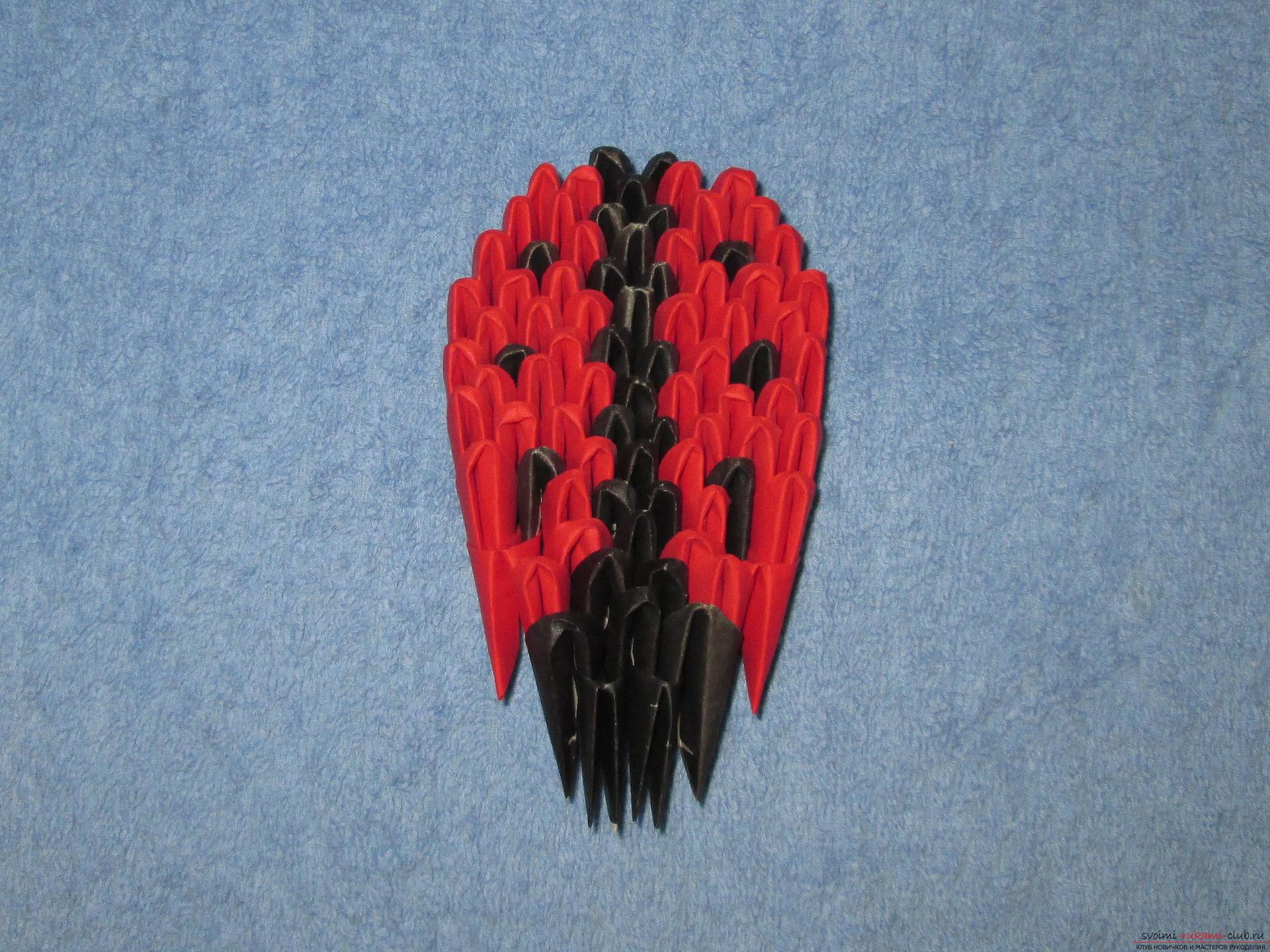 This master class will tell you how to make modular origami from paper - a ladybug .. Photo # 4