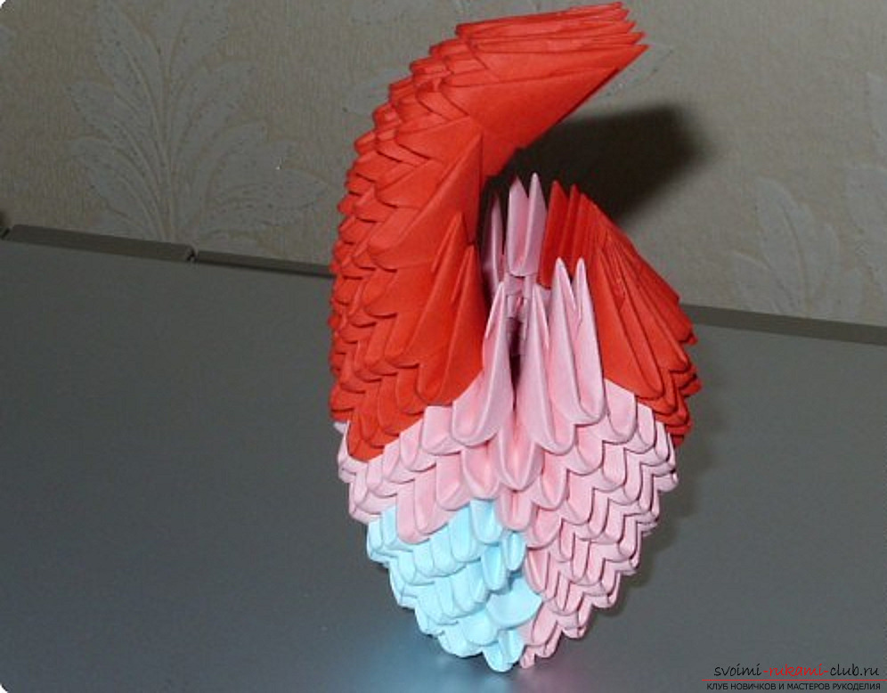 A parrot in a modular origami technique. Photo №66