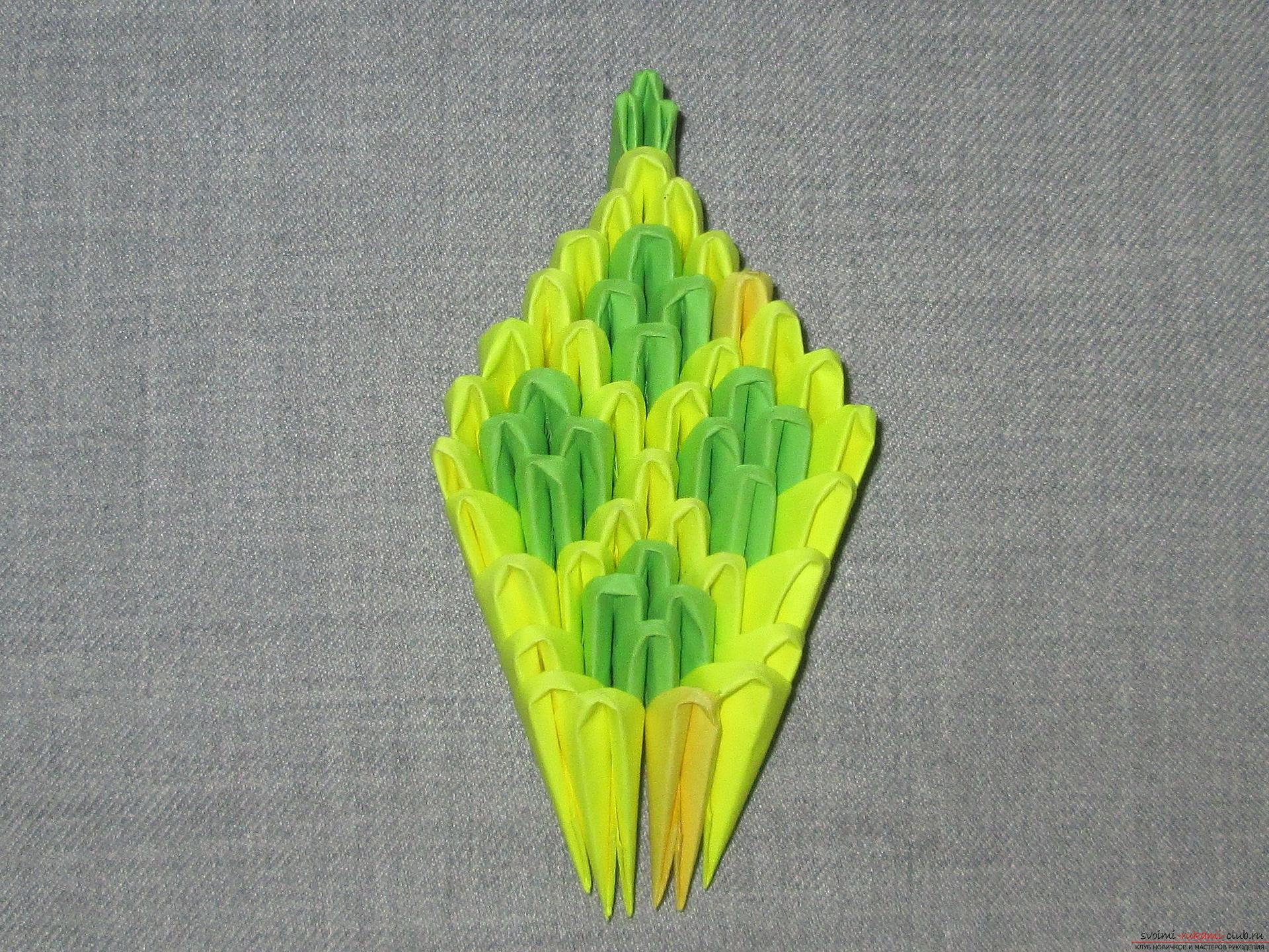 This master class will teach how to make a step-by-step modular origami from paper - turtle .. Photo # 5