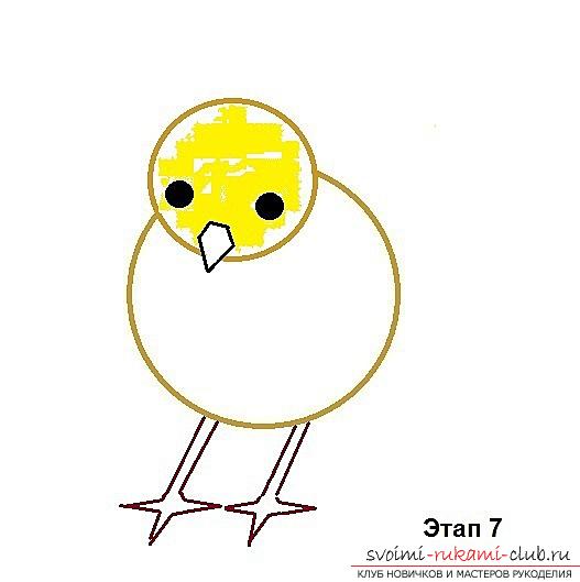 how to draw a baby chicken