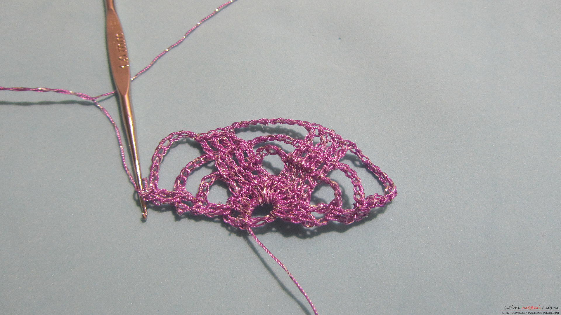 This master class with a descriptive scheme will teach how to crochet a ribbon lace .. Photo # 14