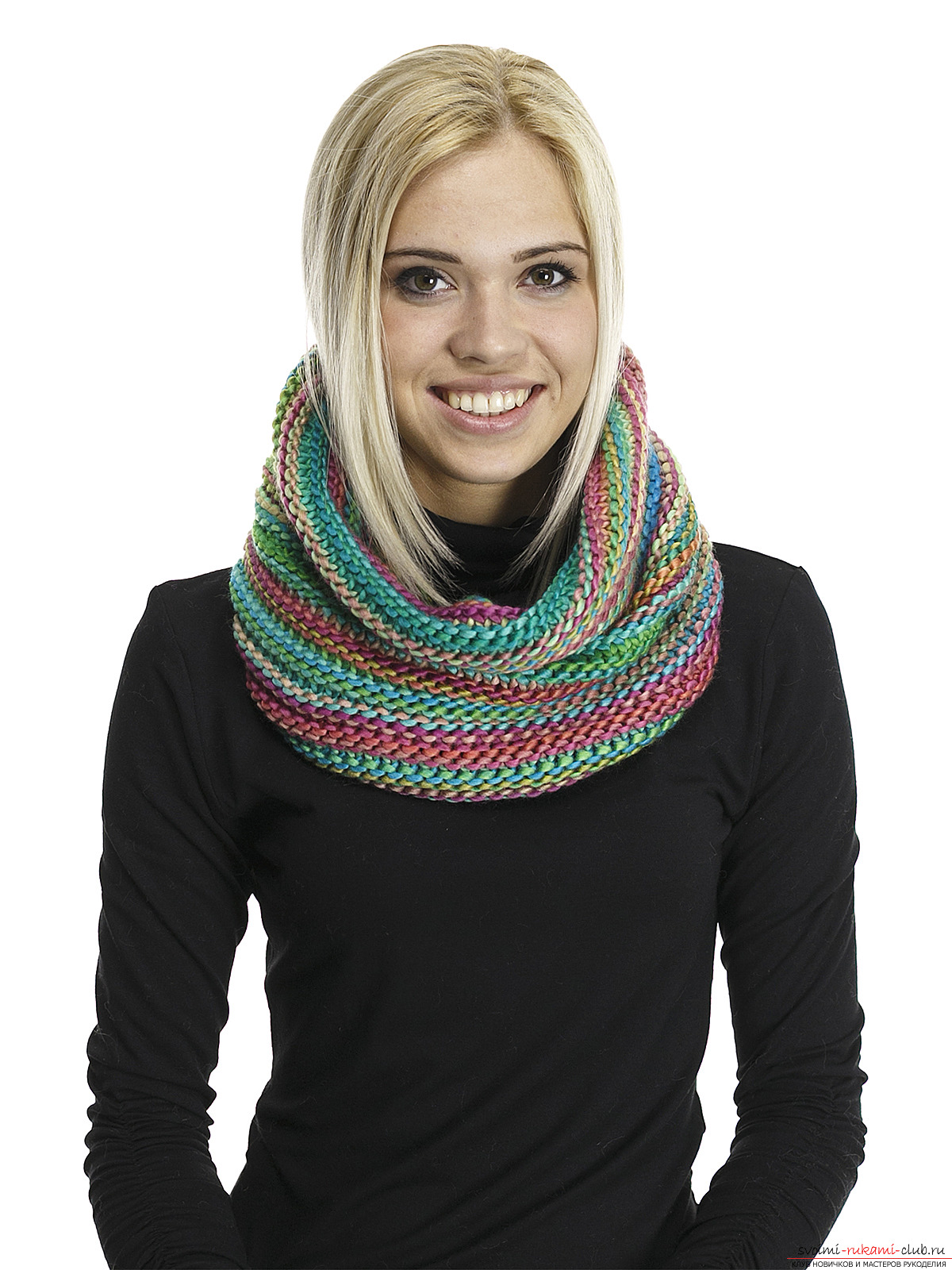 knitted knitted scarf for fashionistas. Photo №4