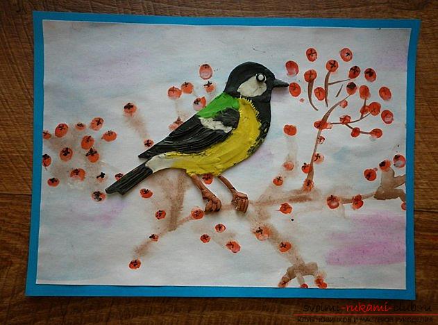 Children's drawings of birds can decorate the group in a kindergarten .. Photo №1