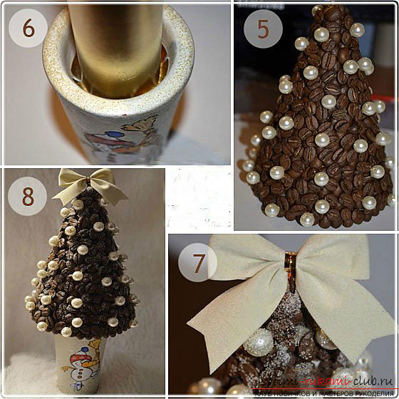 New Year tree with your hands, Christmas tree of paper, Christmas tree of cloth, how to make a Christmas tree, tips, recommendations, step-by-step photos .. Photo # 26
