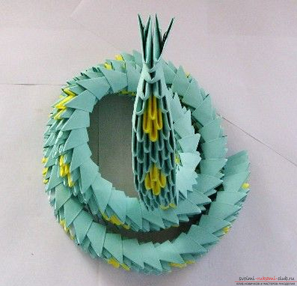 modular origami snake. Photo №41