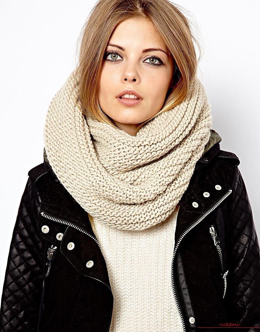 knitted knitted scarf for fashionistas. Picture №3