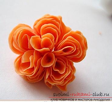 The English rose with their own hands - flowers from polymer clay and a master class. Photo №6