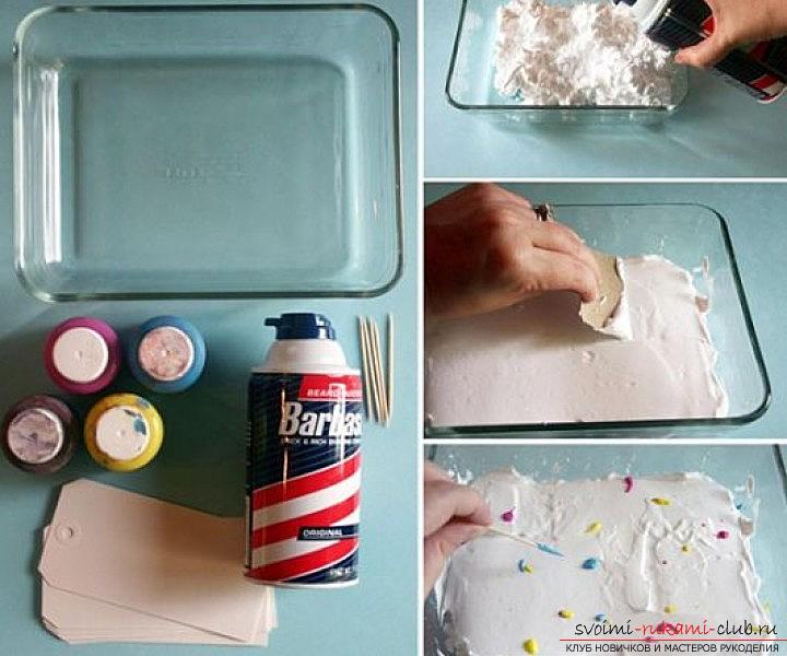 Unconventional technique of children's drawing marble paper. Photo # 2